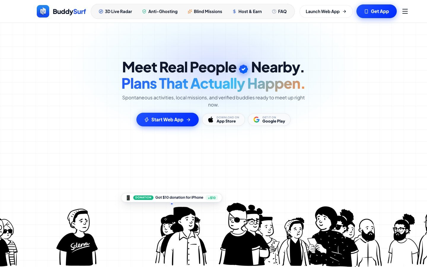 BuddySurf - Real-Time Activities & Local Meetups