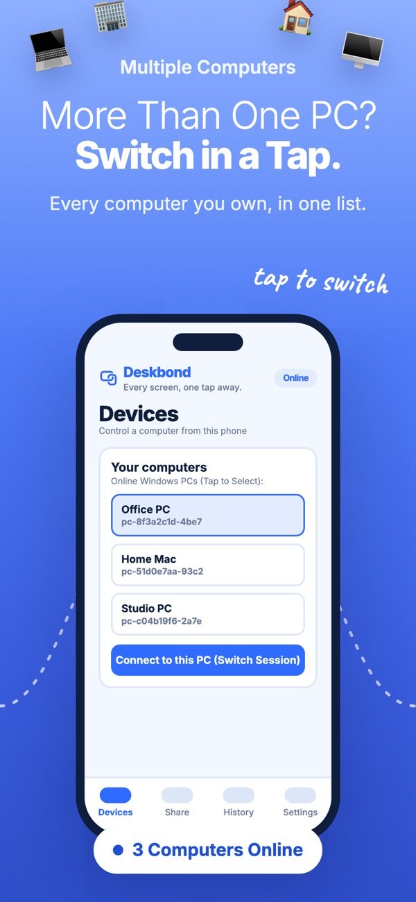 Deskbond app screen 5