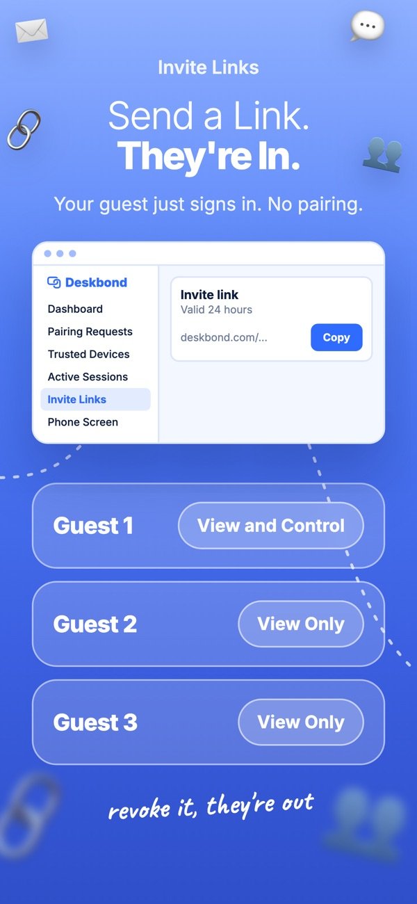 Deskbond app screen 6