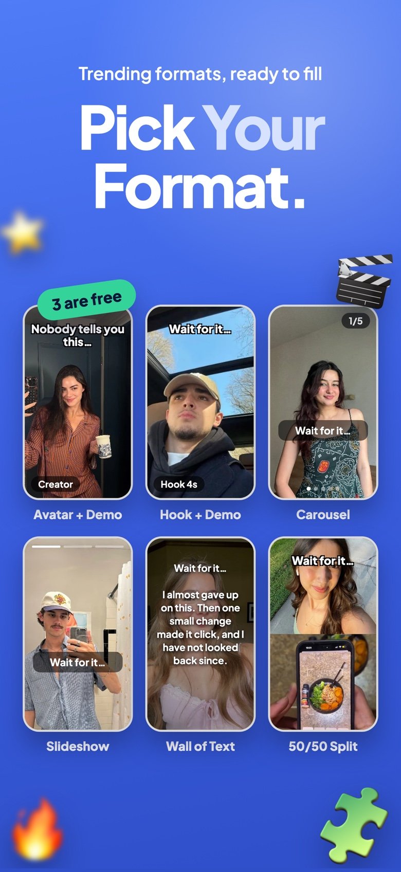 Pick your format