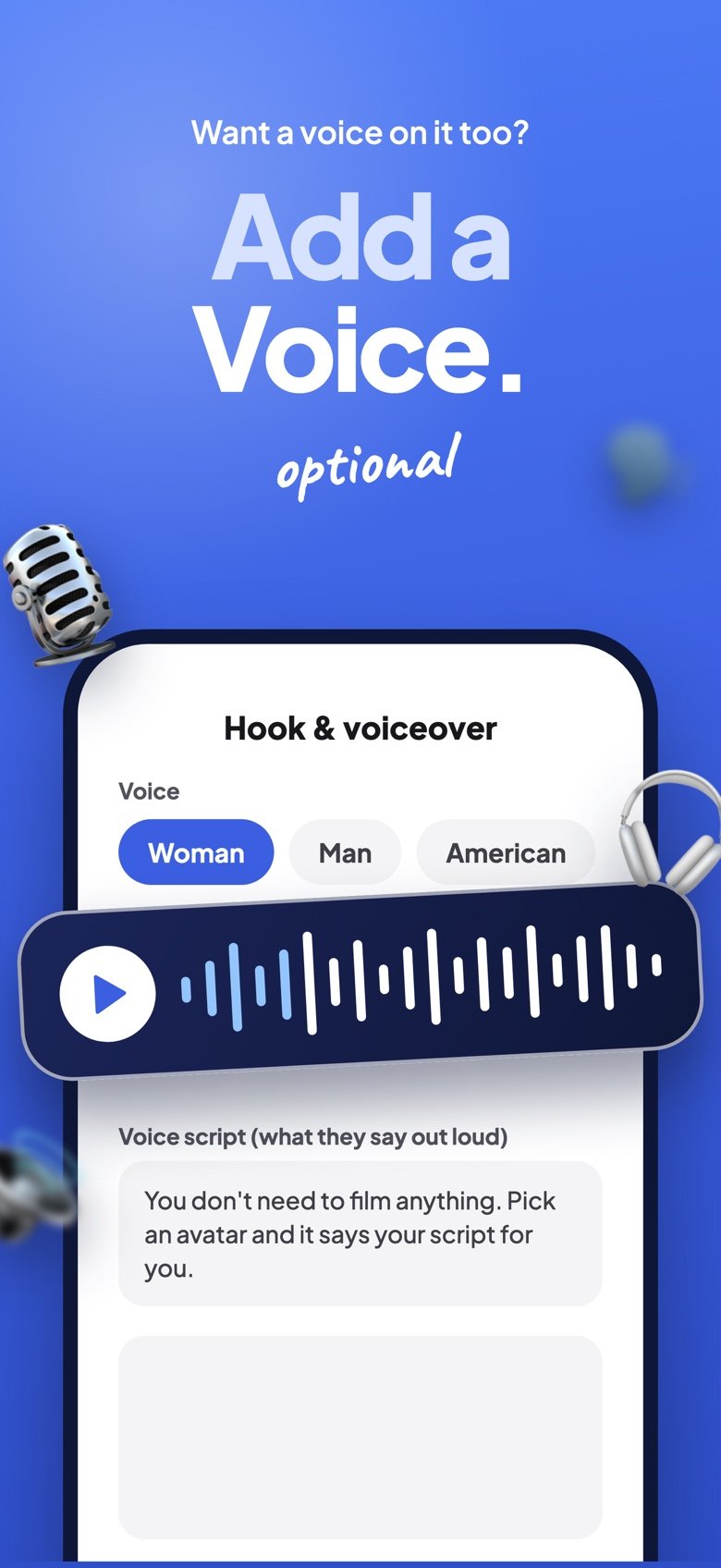 Add a voice